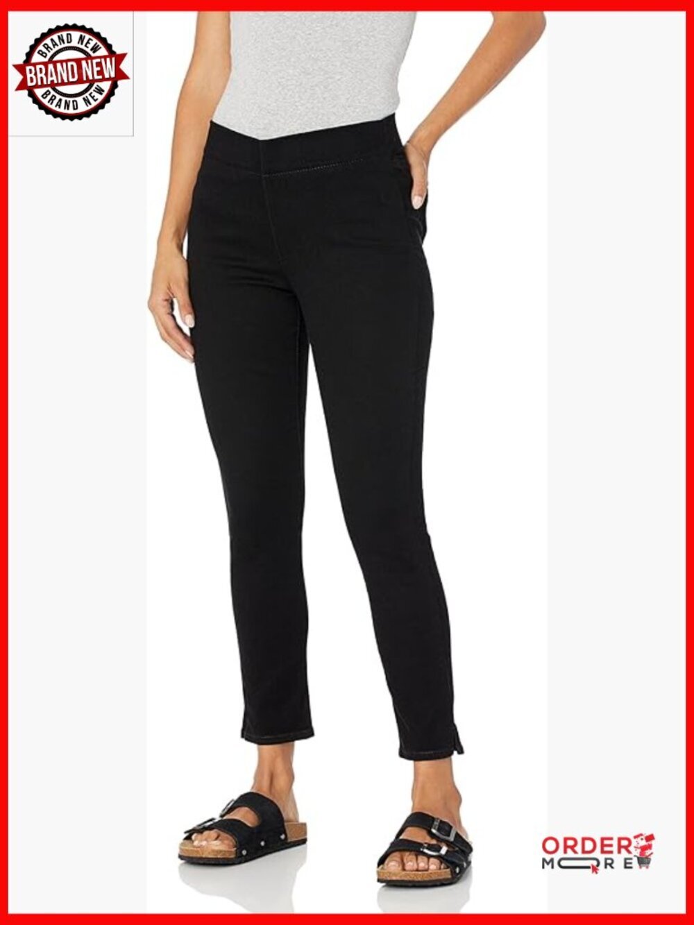 Petite Skinny Ankle Pull-On Jeans with Pintucks